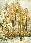 Camille Pissarro Famous Paintings - Morning Sunlight on the Snow